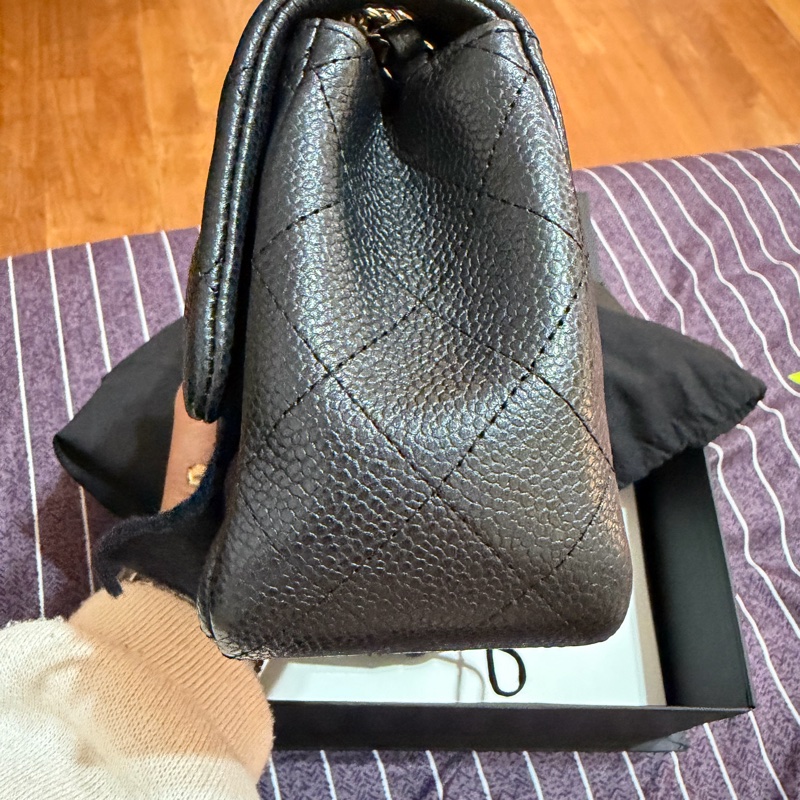 CHANEL CF17 黑金荔枝方胖 20開-4