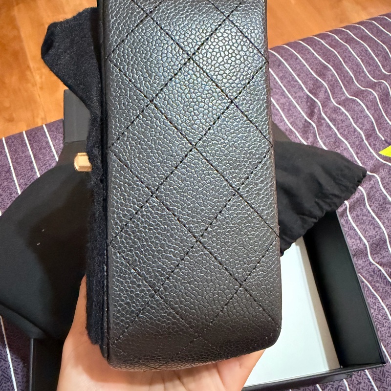 CHANEL CF17 黑金荔枝方胖 20開-5
