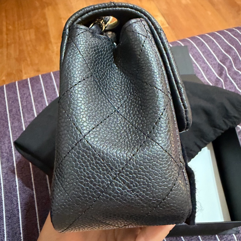 CHANEL CF17 黑金荔枝方胖 20開-6