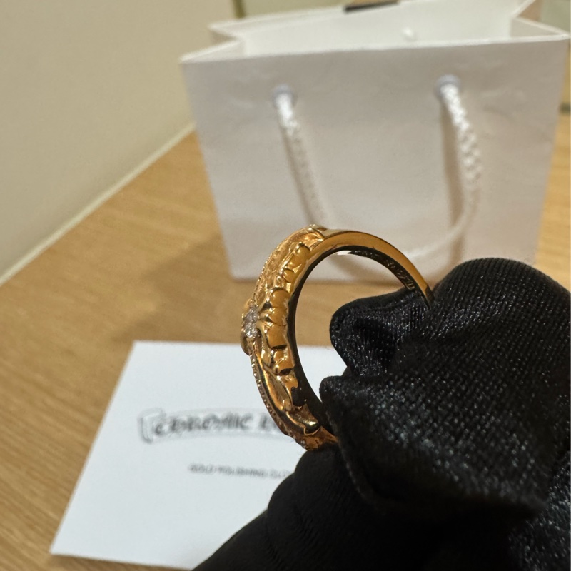 chrome hearts BABYCLSC克羅心22k白鑽十字花戒指-2