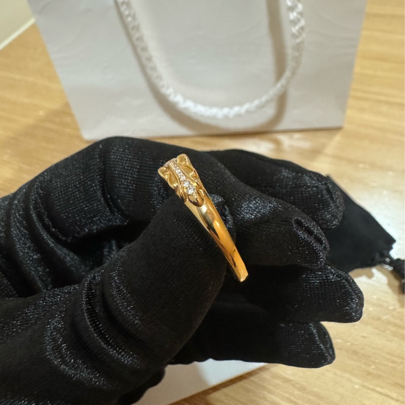 chrome hearts BABYCLSC克羅心22k白鑽十字花戒指-5