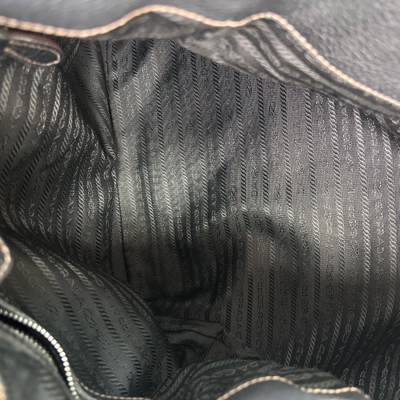 Prada 黑色全皮hobo慵懶肩背包38.5*10*29cm 98新配件塵袋-2