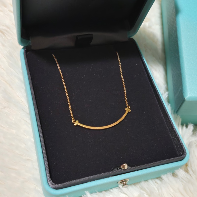 Tiffany T Smile 鏈墜 玫瑰金 微笑項鍊 小號-1