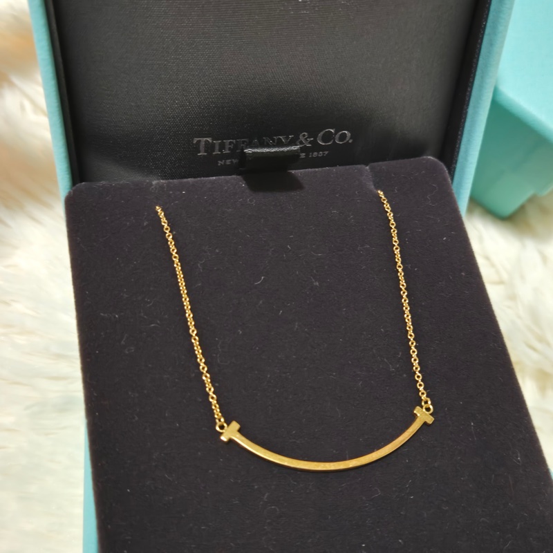 Tiffany T Smile 鏈墜 玫瑰金 微笑項鍊 小號-2