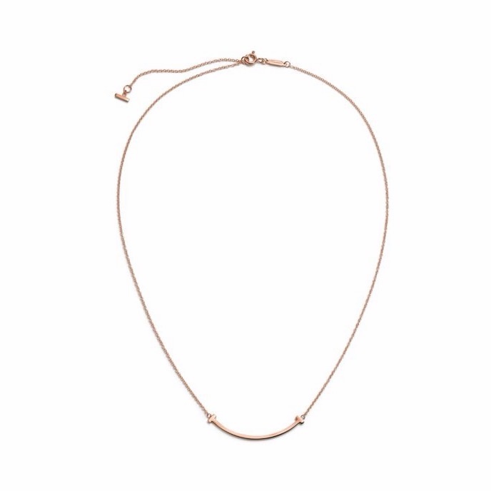 【經典必備】Tiffany & Co. T Smile 玫瑰金微笑項鍊 (小號) ｜戴上它，天天擁有好心情-1