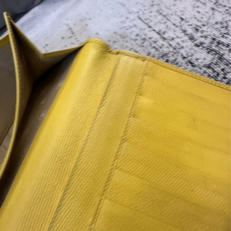 香奈兒 CHANEL 黃色皮革長夾-12