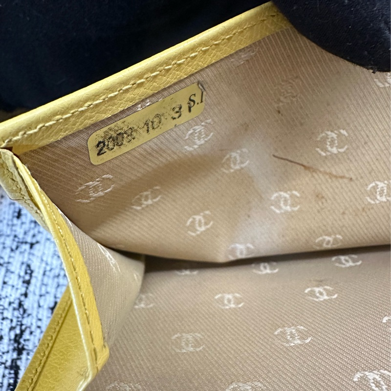 香奈兒 CHANEL 黃色皮革長夾-19