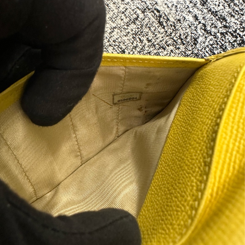 香奈兒 CHANEL 黃色皮革長夾-20