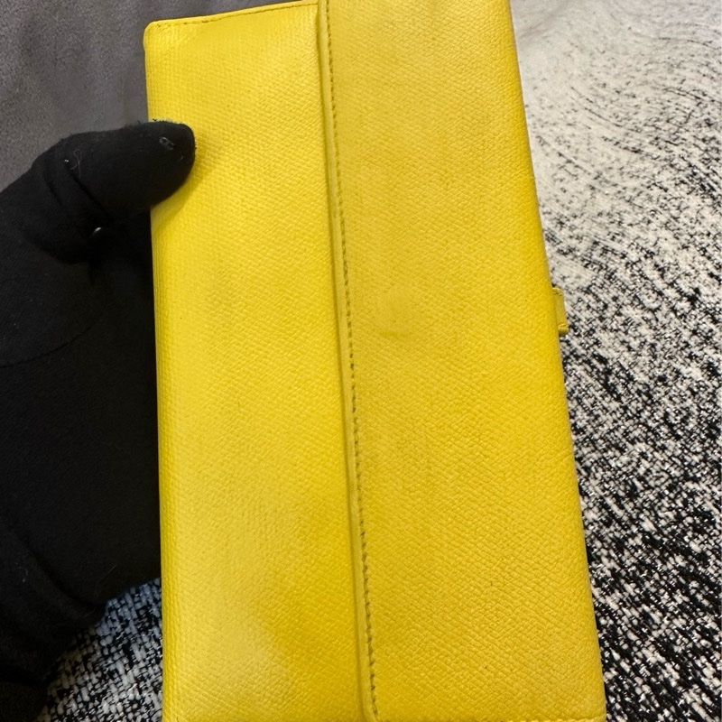 香奈兒 CHANEL 黃色皮革長夾-22
