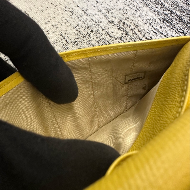 香奈兒 CHANEL 黃色皮革長夾-25