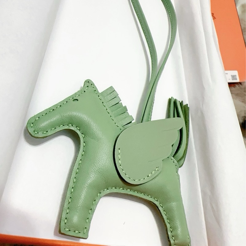 Hermes 小飛馬皮吊飾-1