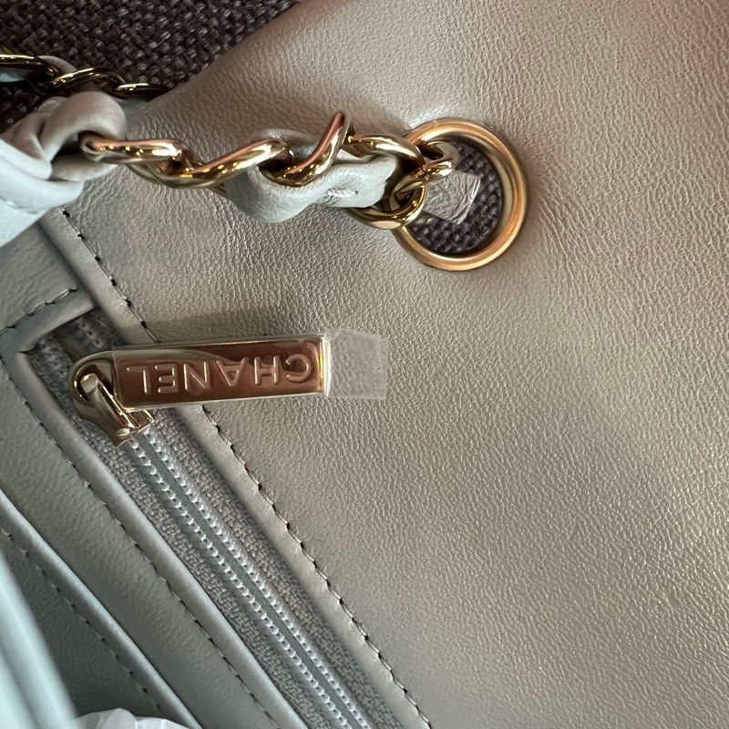 📢二手近全新 每個女孩一定要入坑投資的小香🩶Chanel香奈兒 高級灰金釦CF20 新式芯片款 正品-3