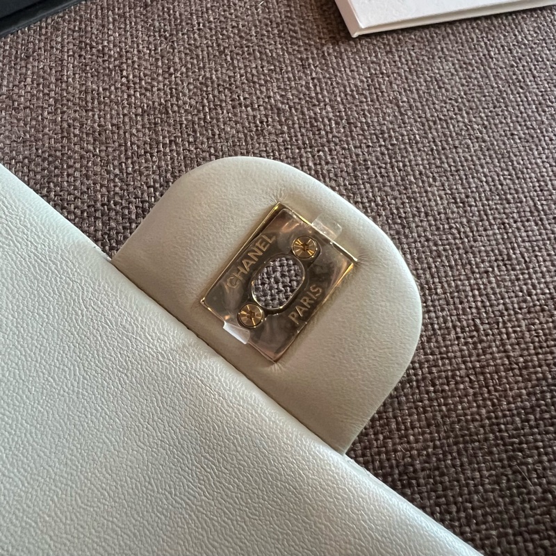 📢二手近全新 每個女孩一定要入坑投資的小香🩶Chanel香奈兒 高級灰金釦CF20 新式芯片款 正品-4
