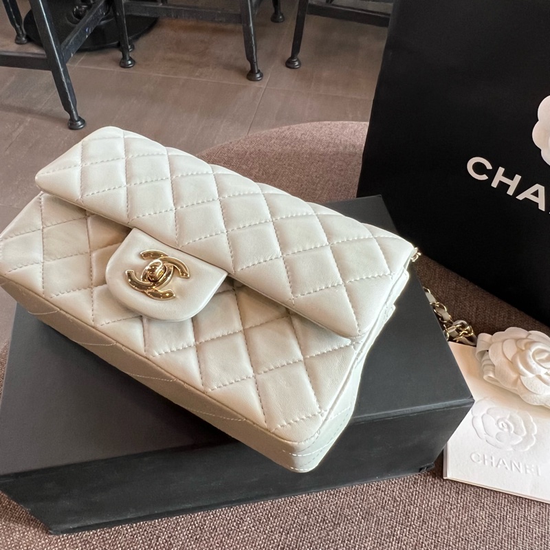 📢二手近全新 每個女孩一定要入坑投資的小香🩶Chanel香奈兒 高級灰金釦CF20 新式芯片款 正品-6