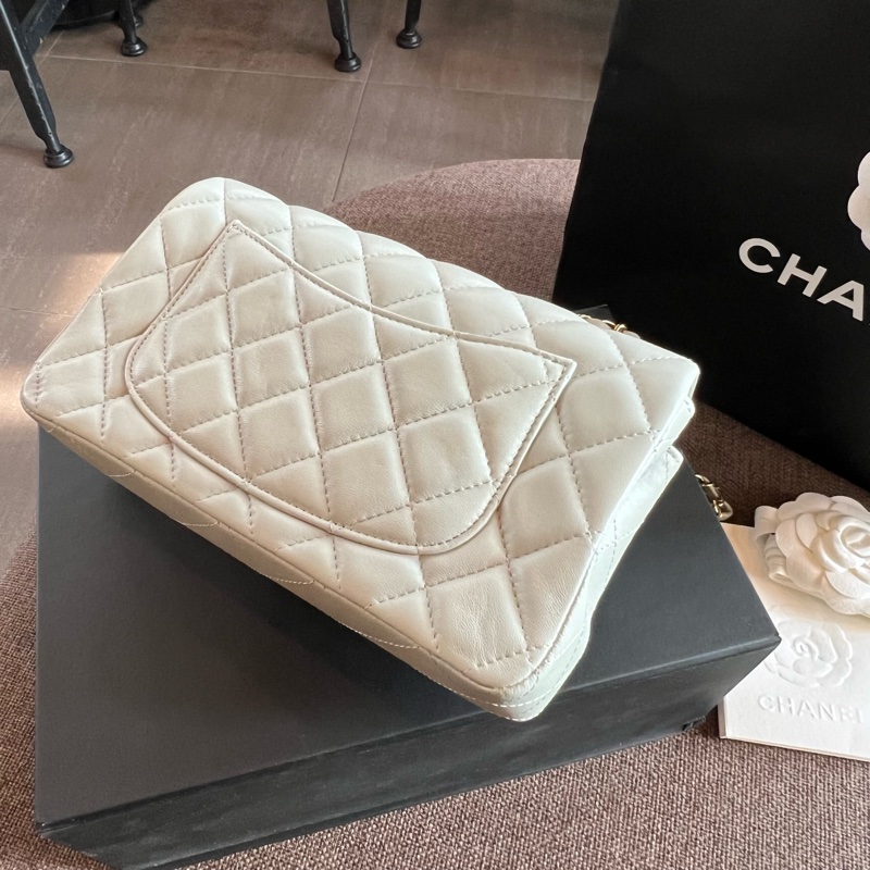 📢二手近全新 每個女孩一定要入坑投資的小香🩶Chanel香奈兒 高級灰金釦CF20 新式芯片款 正品-7