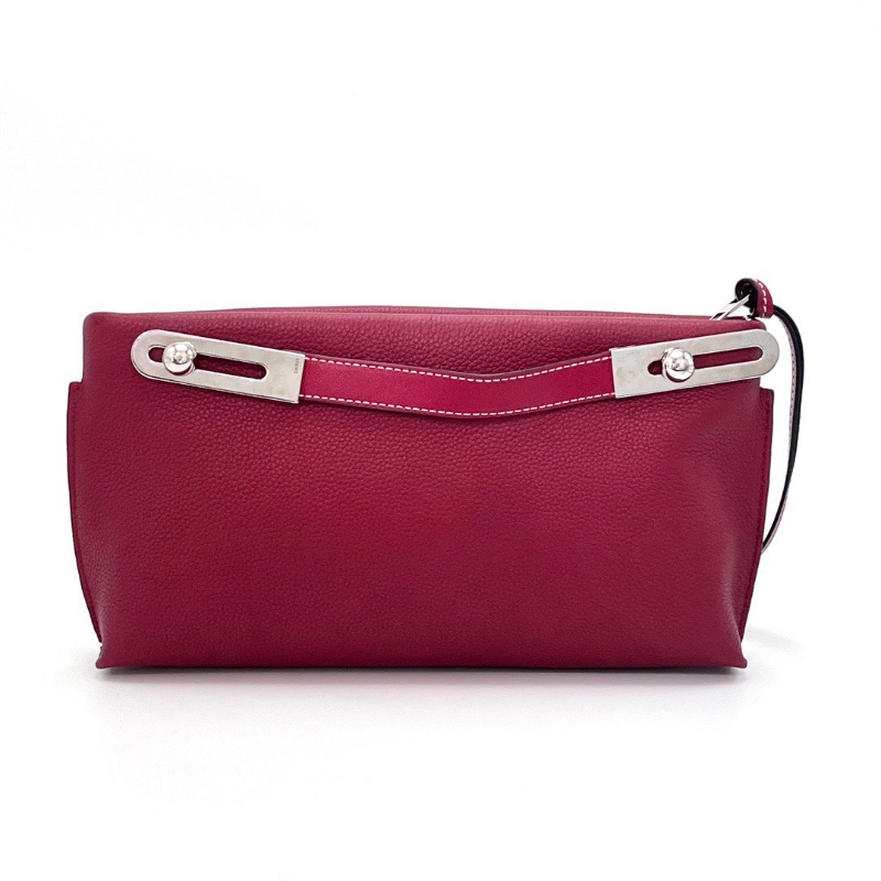 LOEWE 紅銀 Missy小號牛皮肩背手提包27*14.5*5 98新配件塵袋-6