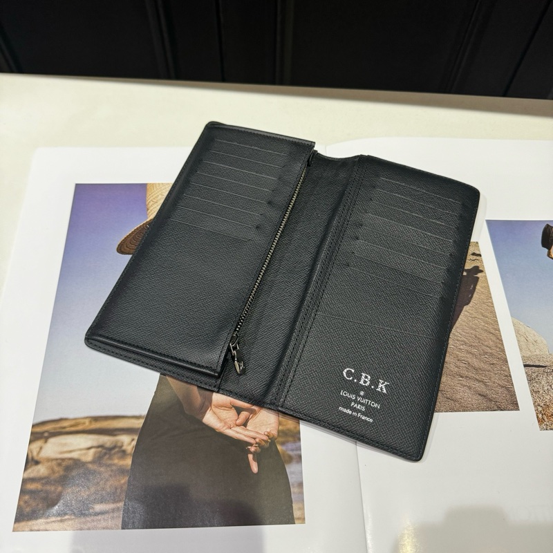 99新 Lv 棋盤格錢包長錢包-1