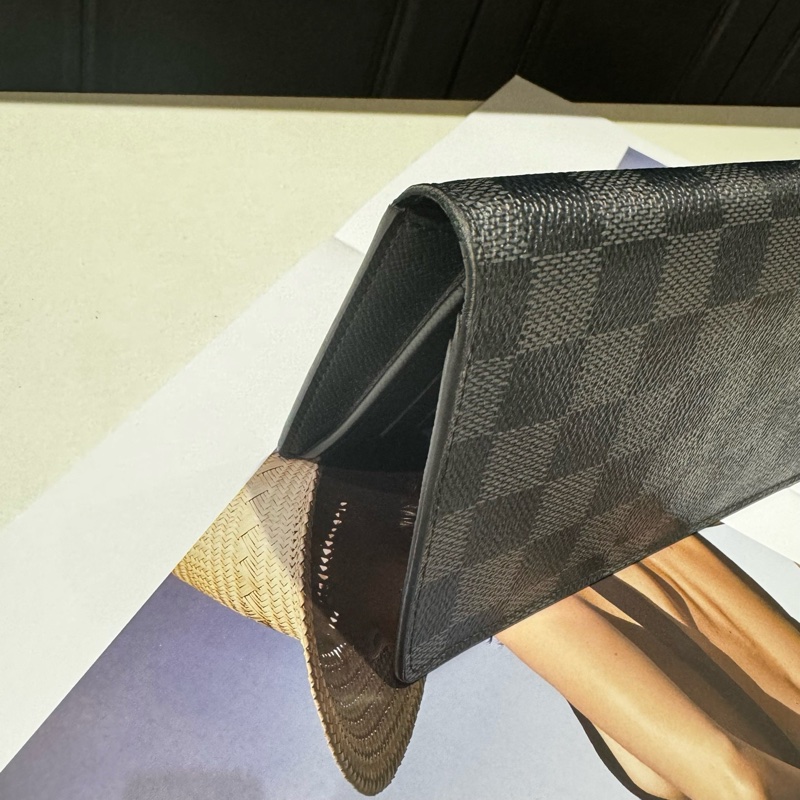 99新 Lv 棋盤格錢包長錢包-10