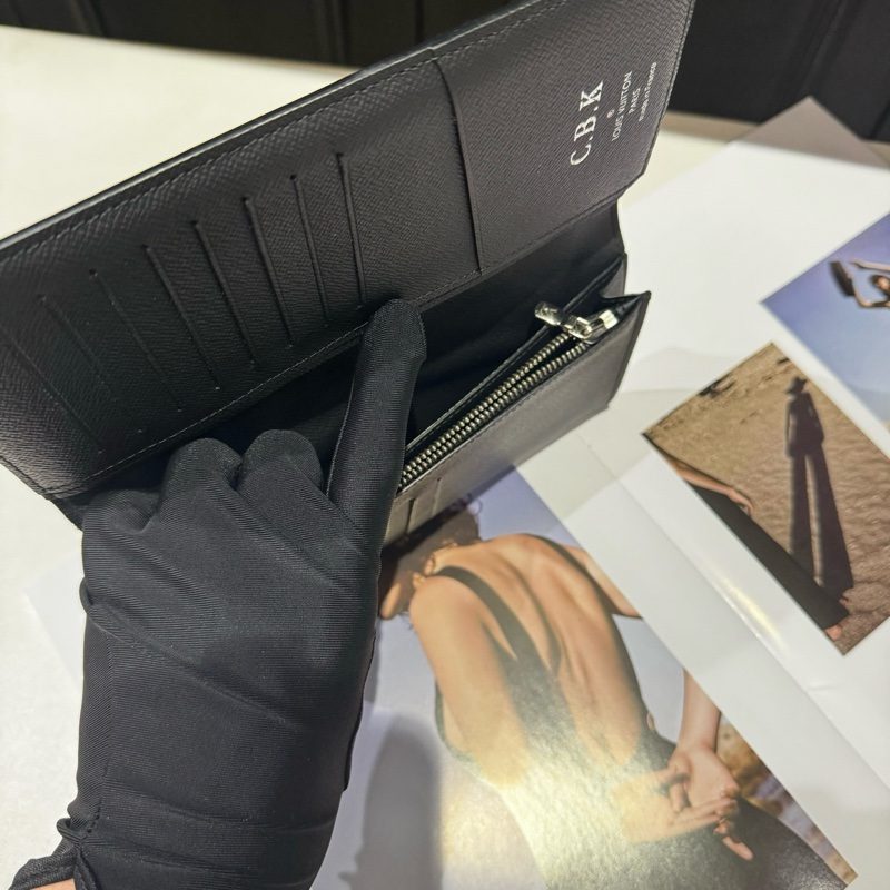 99新 Lv 棋盤格錢包長錢包-12