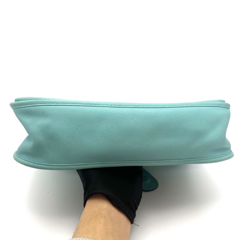 HERMES湖水綠銀扣33肩背斜背包33*30*10 98新配件塵袋-3