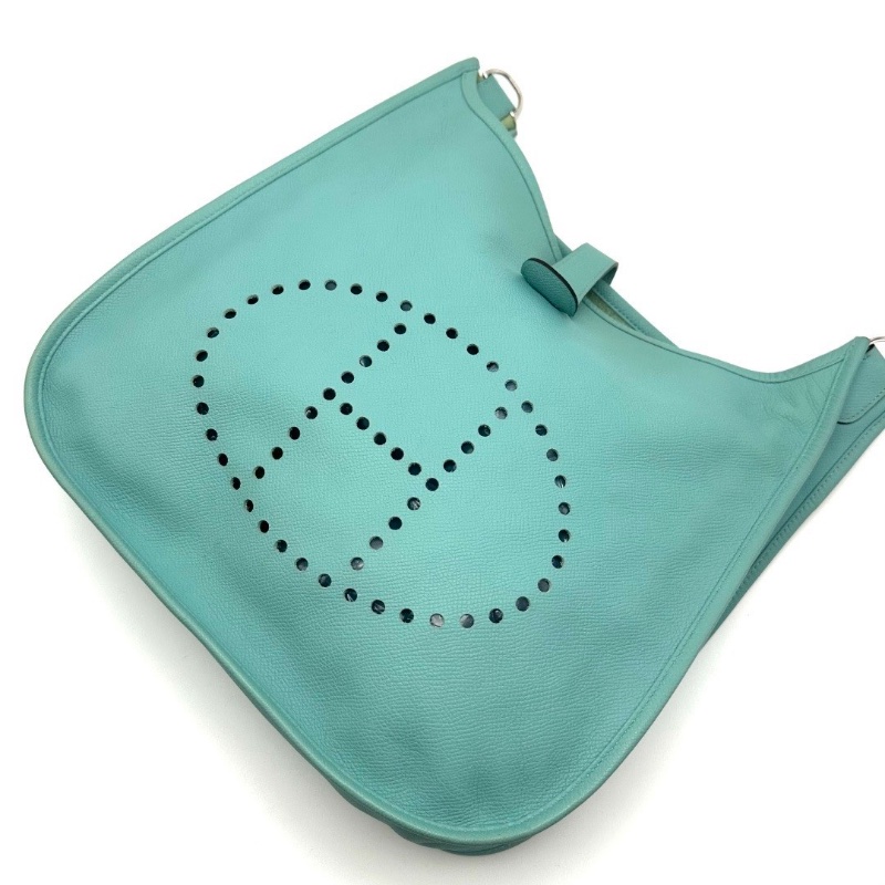 HERMES湖水綠銀扣33肩背斜背包33*30*10 98新配件塵袋-4