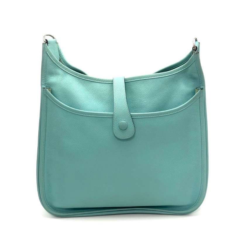 HERMES湖水綠銀扣33肩背斜背包33*30*10 98新配件塵袋-6