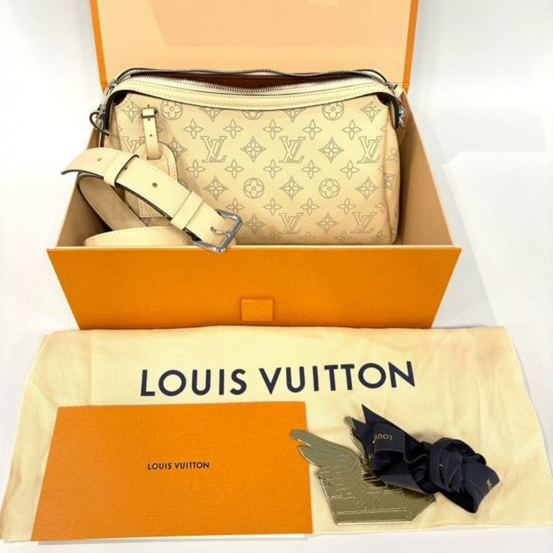 路易威登 Mahina M24255 Hand It All PM Galle 兩用單肩背包，米色-9