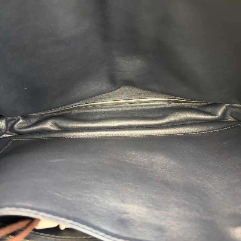 Hermes Barda系列郵差包 藍黑色 銀扣 Swife皮33*30*5 9新配件塵袋-2