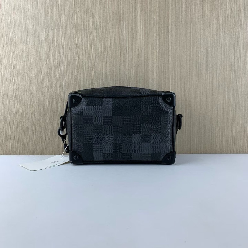 LV  Soft Trunk 馬賽克黑盒子包 芯片款18.5*13 98新配件塵袋-4