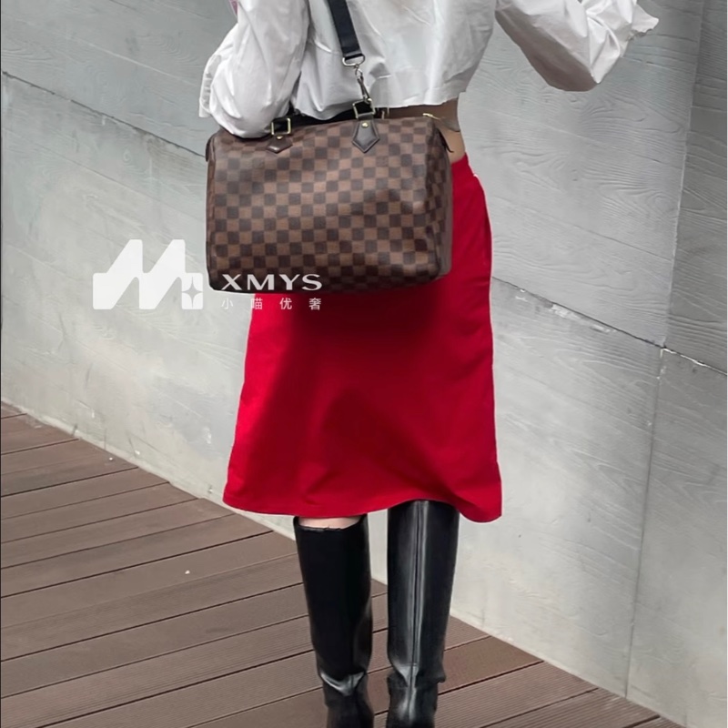 Louis Vuitton Speedy 30 帆布波士頓手提包#鎖頭🔒/鑰匙🔑-15