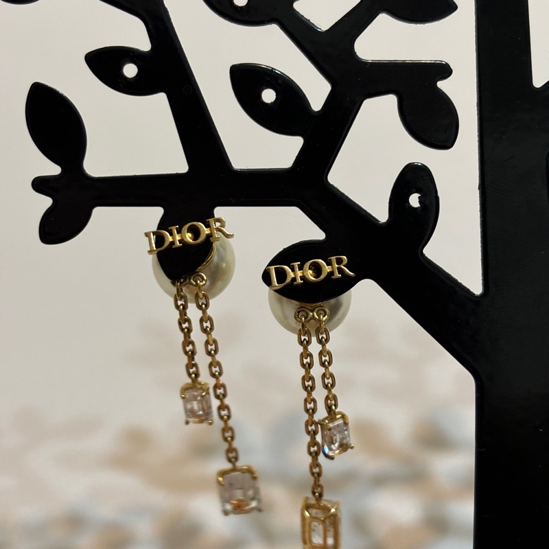 914intheair精品代購『少用閒置』Dior珍珠流蘇耳環-4