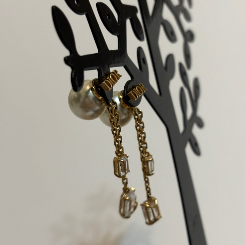 914intheair精品代購『少用閒置』Dior珍珠流蘇耳環-5