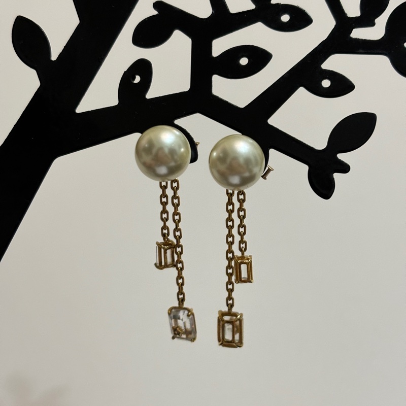 914intheair精品代購『少用閒置』Dior珍珠流蘇耳環-7