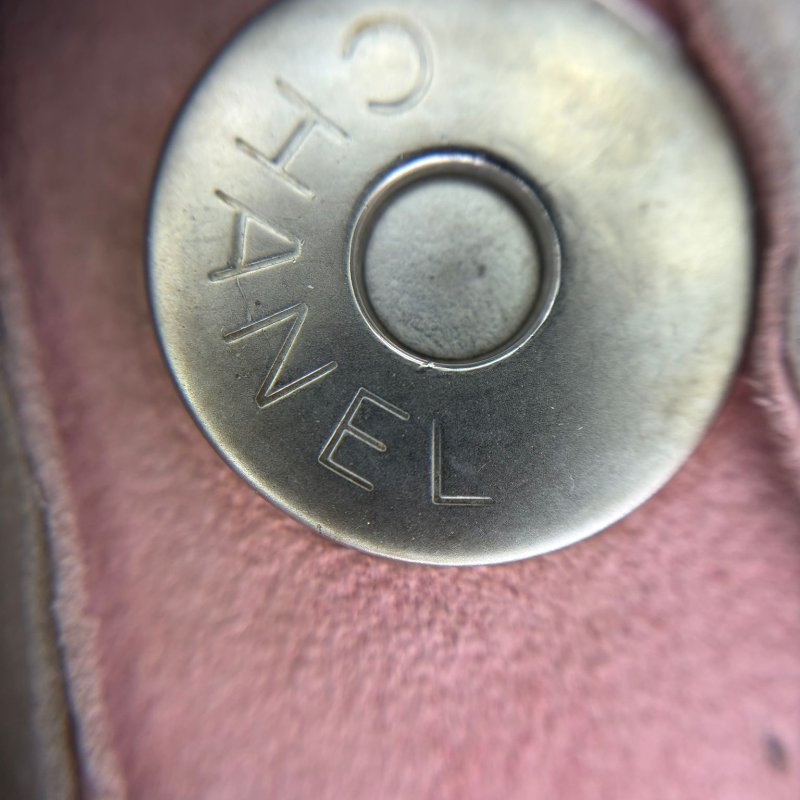 香奈兒中古方塊拼接布面鏈條包-16