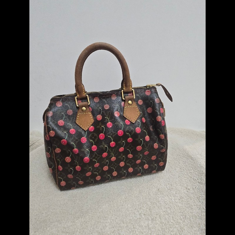 Louis Vuitton LV speedy 25 櫻桃包 絕版現貨🍒 LV x 村上隆 聯名限量 櫻桃包 Speedy 25-1