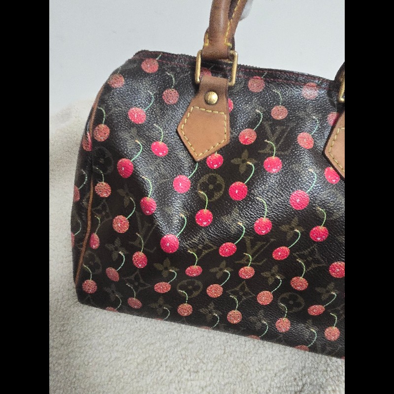 Louis Vuitton LV speedy 25 櫻桃包 絕版現貨🍒 LV x 村上隆 聯名限量 櫻桃包 Speedy 25-3