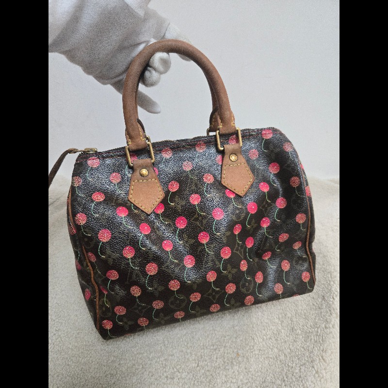Louis Vuitton LV speedy 25 櫻桃包 絕版現貨🍒 LV x 村上隆 聯名限量 櫻桃包 Speedy 25-4