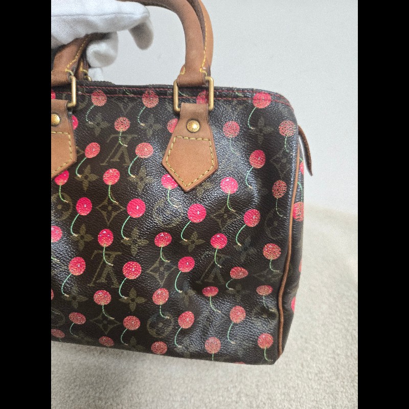 Louis Vuitton LV speedy 25 櫻桃包 絕版現貨🍒 LV x 村上隆 聯名限量 櫻桃包 Speedy 25-5