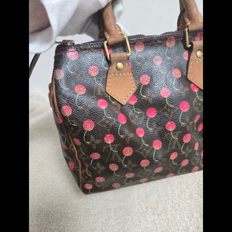 Louis Vuitton LV speedy 25 櫻桃包 絕版現貨🍒 LV x 村上隆 聯名限量 櫻桃包 Speedy 25-6