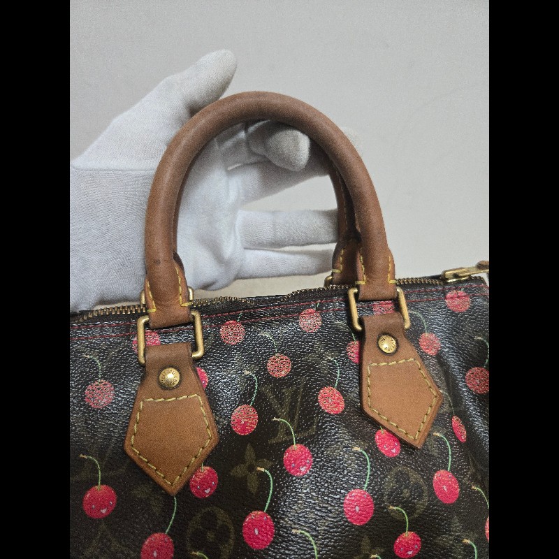 Louis Vuitton LV speedy 25 櫻桃包 絕版現貨🍒 LV x 村上隆 聯名限量 櫻桃包 Speedy 25-7