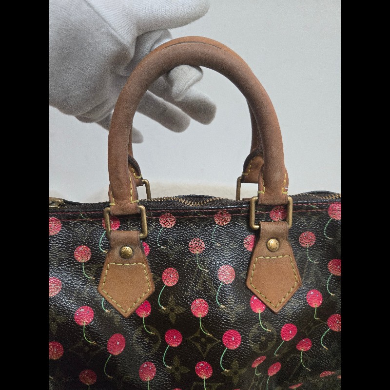 Louis Vuitton LV speedy 25 櫻桃包 絕版現貨🍒 LV x 村上隆 聯名限量 櫻桃包 Speedy 25-8