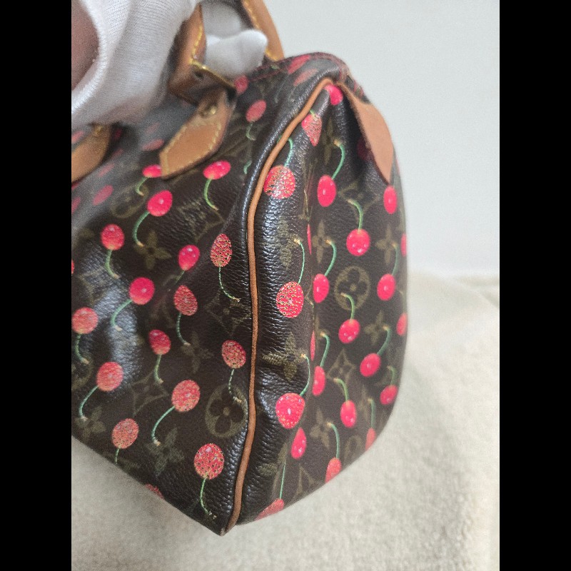 Louis Vuitton LV speedy 25 櫻桃包 絕版現貨🍒 LV x 村上隆 聯名限量 櫻桃包 Speedy 25-9
