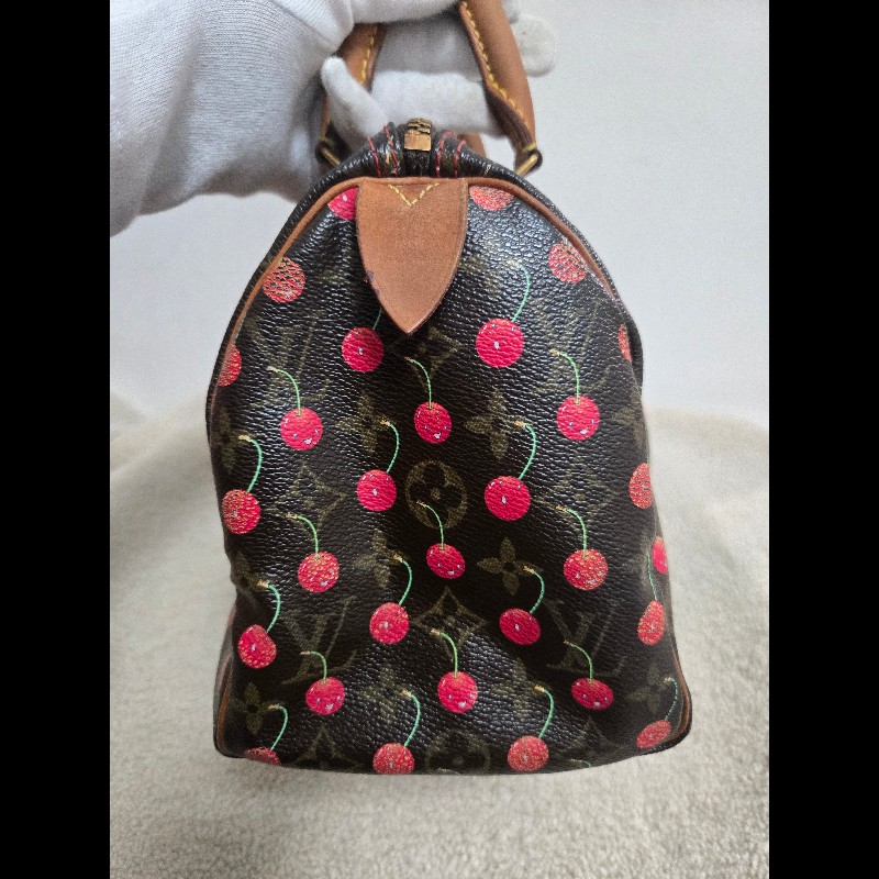 Louis Vuitton LV speedy 25 櫻桃包 絕版現貨🍒 LV x 村上隆 聯名限量 櫻桃包 Speedy 25-10