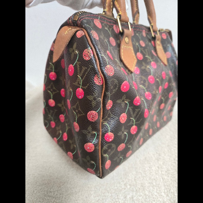 Louis Vuitton LV speedy 25 櫻桃包 絕版現貨🍒 LV x 村上隆 聯名限量 櫻桃包 Speedy 25-11
