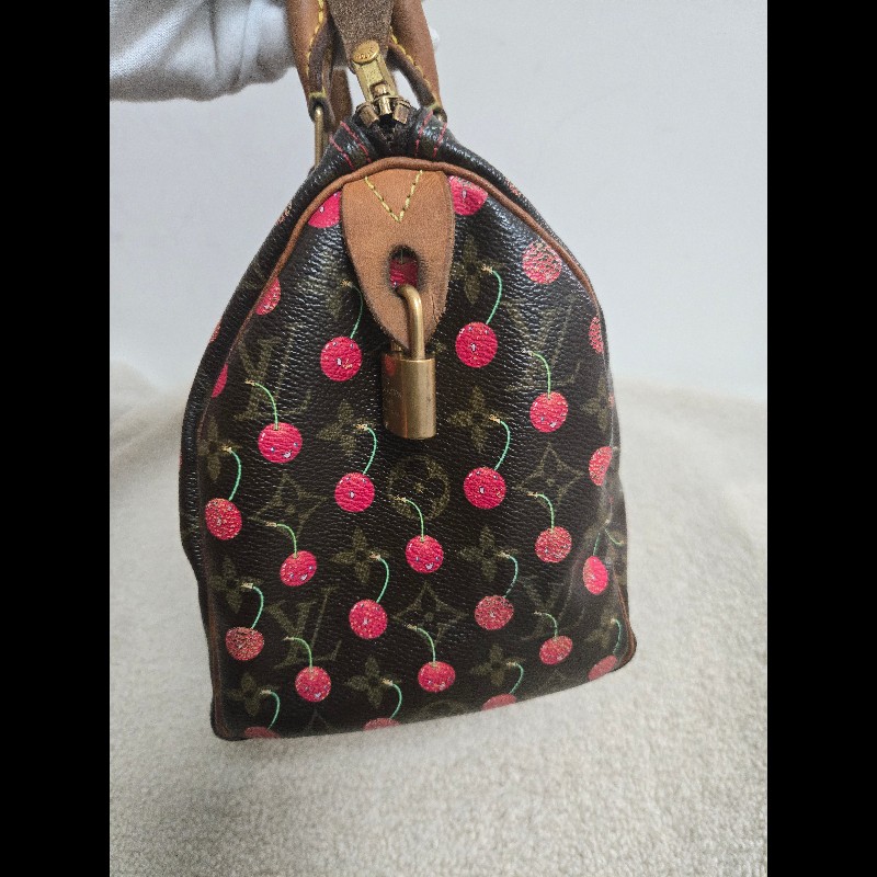 Louis Vuitton LV speedy 25 櫻桃包 絕版現貨🍒 LV x 村上隆 聯名限量 櫻桃包 Speedy 25-14