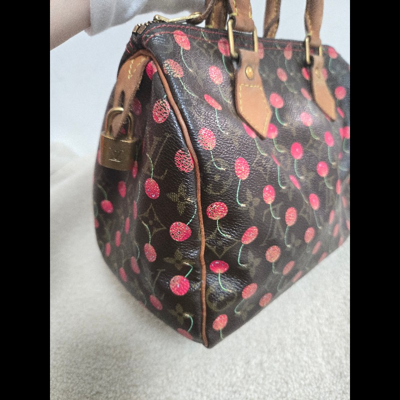 Louis Vuitton LV speedy 25 櫻桃包 絕版現貨🍒 LV x 村上隆 聯名限量 櫻桃包 Speedy 25-15