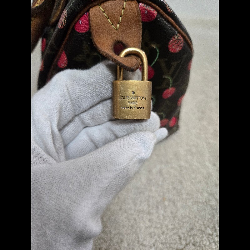 Louis Vuitton LV speedy 25 櫻桃包 絕版現貨🍒 LV x 村上隆 聯名限量 櫻桃包 Speedy 25-17