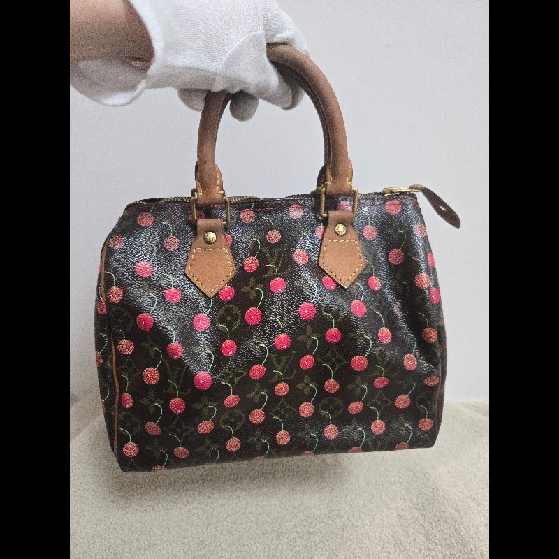 Louis Vuitton LV speedy 25 櫻桃包 絕版現貨🍒 LV x 村上隆 聯名限量 櫻桃包 Speedy 25-38