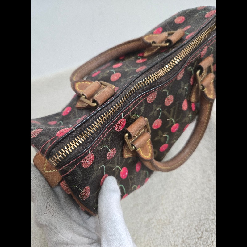Louis Vuitton LV speedy 25 櫻桃包 絕版現貨🍒 LV x 村上隆 聯名限量 櫻桃包 Speedy 25-40