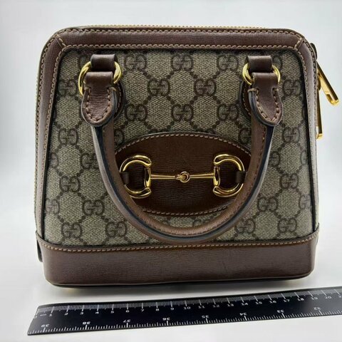 古馳 1955 系列馬銜扣老花貝殼包